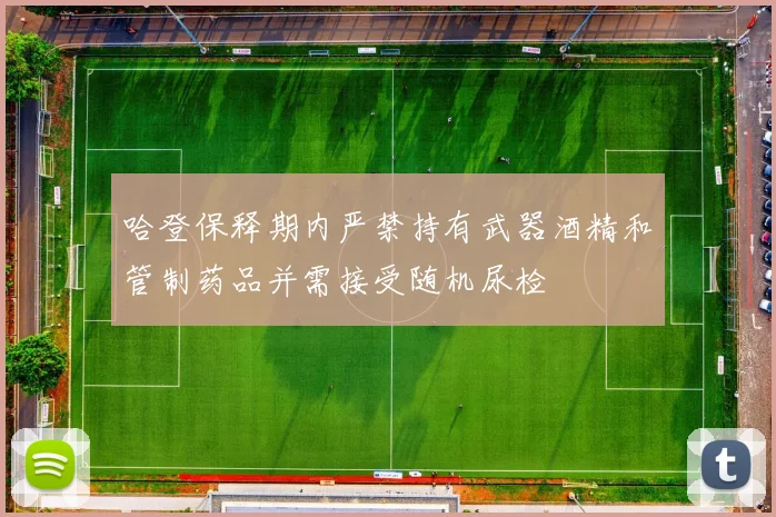 哈登保释期内严禁持有武器酒精和管制药品并需接受随机尿检